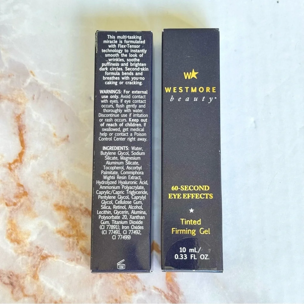 Westmore Beauty 60 Second Eye Effects Tinted Firming Gell Duo New in Box